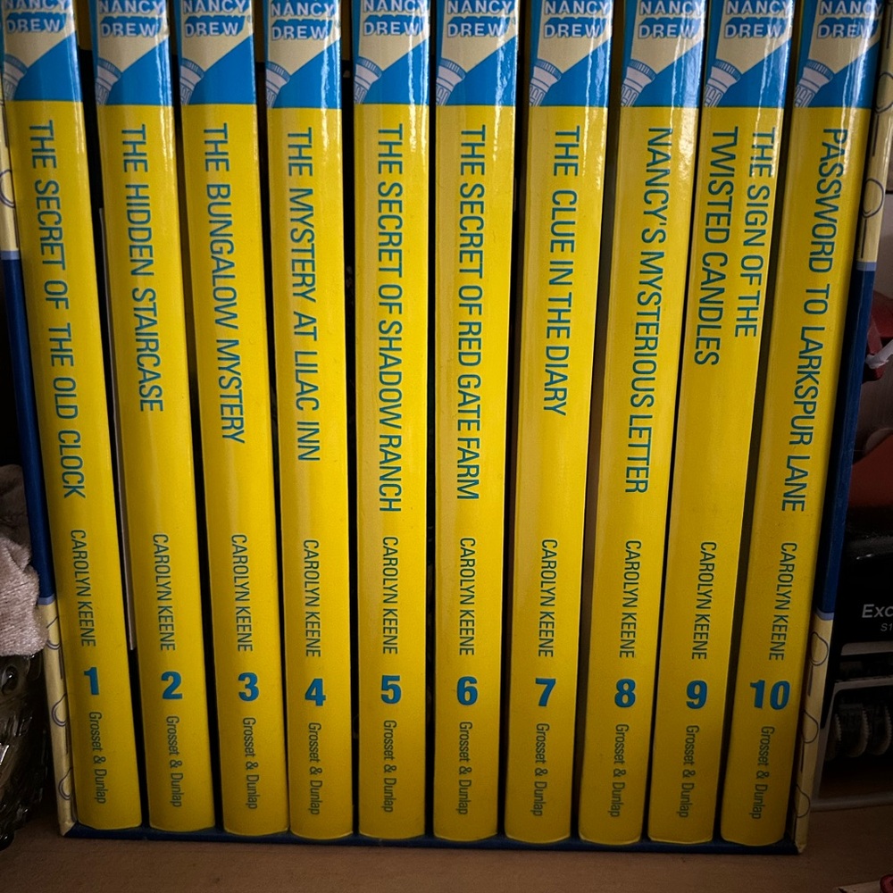 Nancy Drew Mystery Stories Book Set - Blue and Yellow